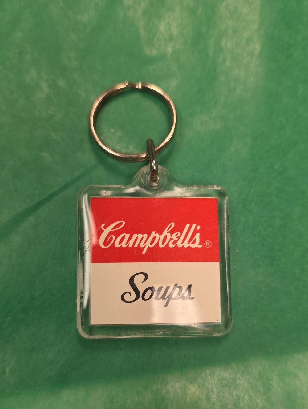 Vintage Red & White Soups Keychain - Promotional Home Party Accessory